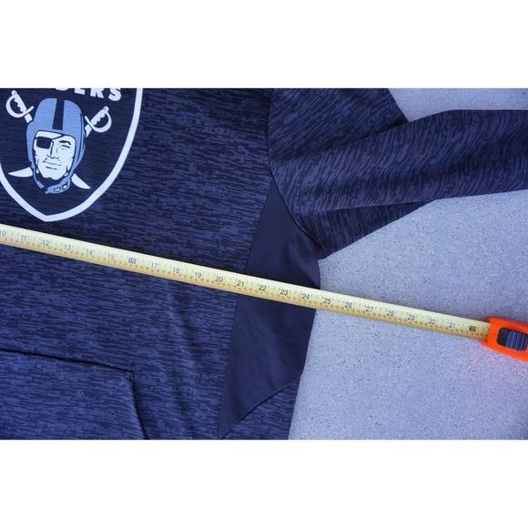 Team Apparel Raiders Sweater NFL Men XL Black Las Vegas Football Hoodie Original - Picture 5 of 7